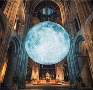 The spectacular Museum of the Moon, which you can see at Lichfield Cathedral this half term